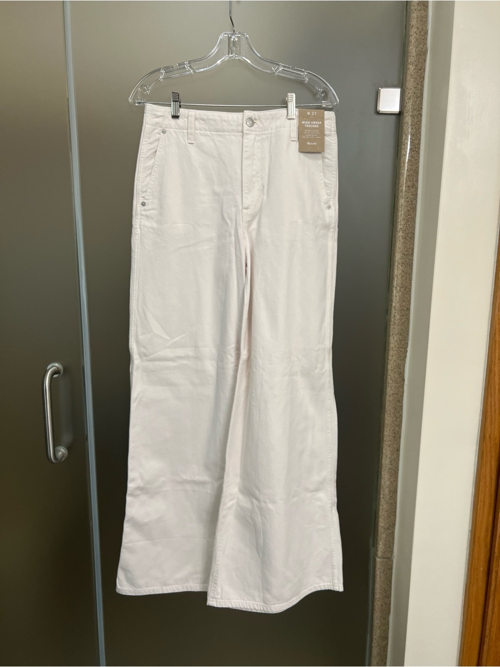 Madewell White Wide Sweep Trouser - Picture 2 of 6